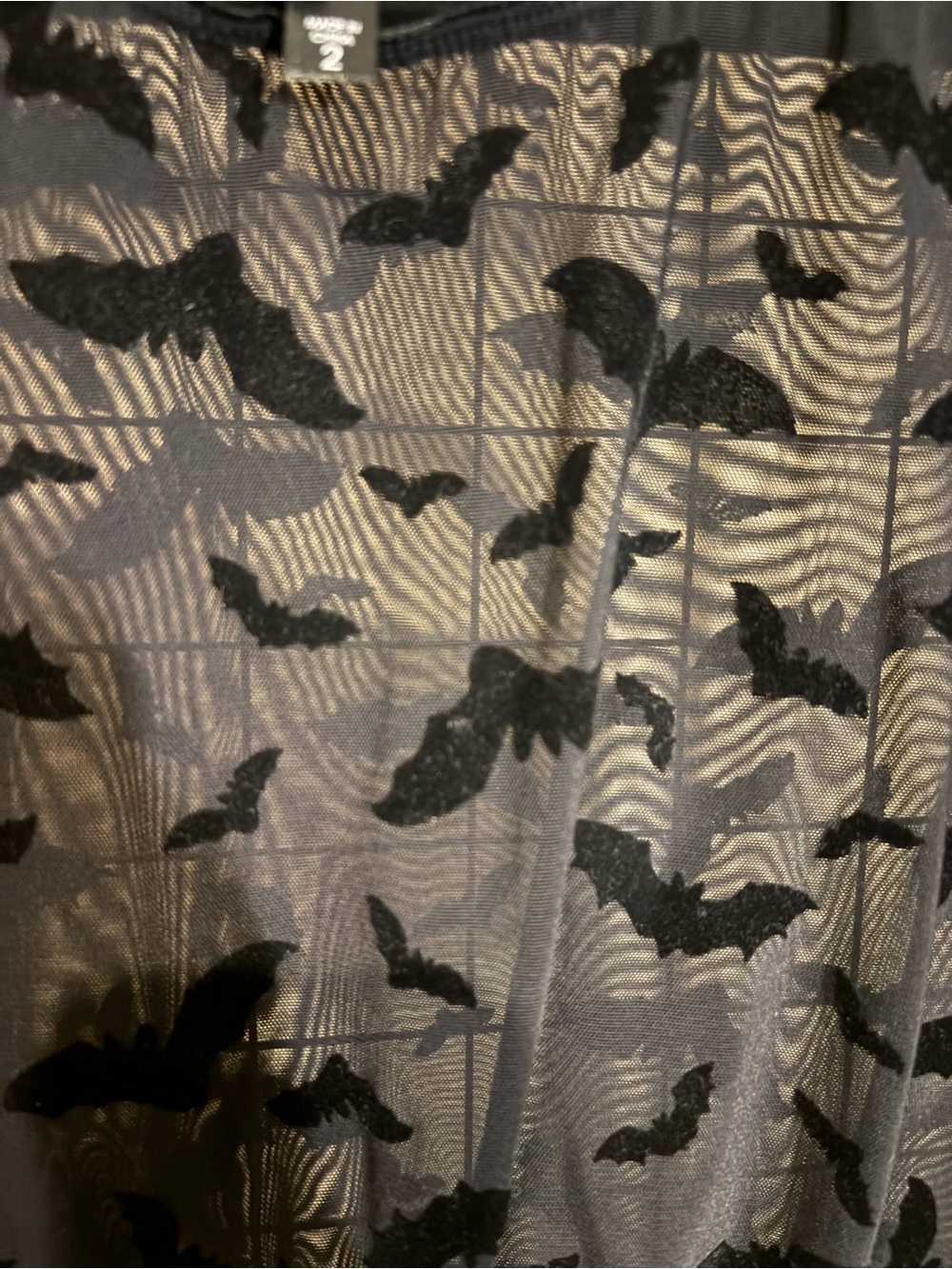 Torrid Mesh Under It All Black Sheer Bat-Print Crop Top - Women - Picture 2 of 4